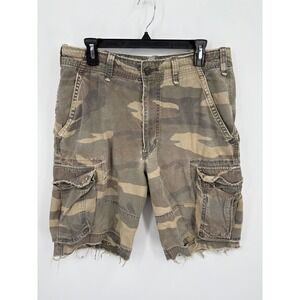 Abercrombie & Fitch VTG Shorts Men's 31 Camo Cargo Fatigue Paratrooper Military